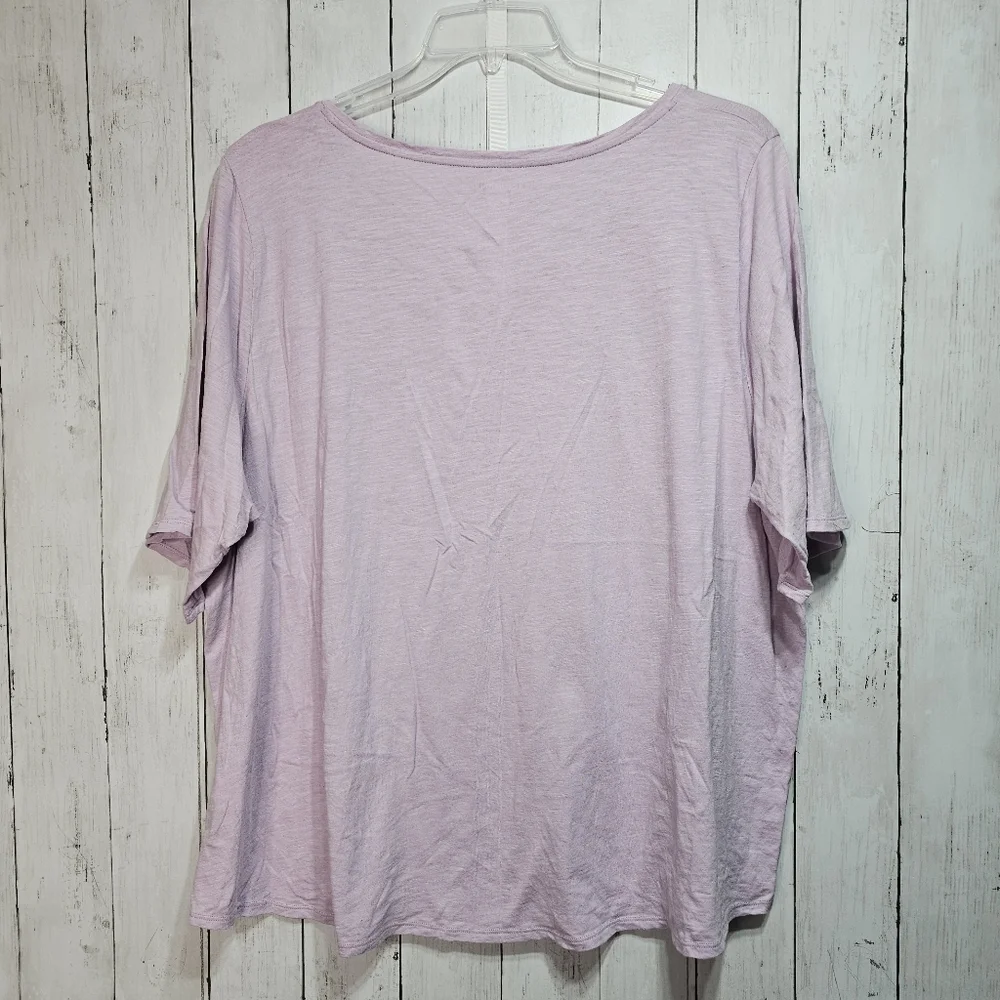 EILEEN FISHER Women's Lavender T-shirt Organic Cotton Relaxed Fit S/S Size 3X. - Picture 7 of 7